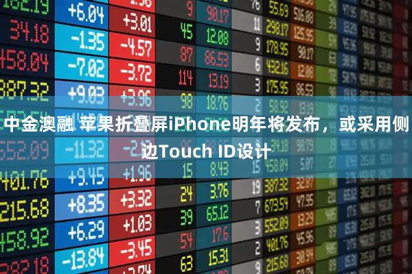 中金澳融 苹果折叠屏iPhone明年将发布，或采用侧边Touch ID设计